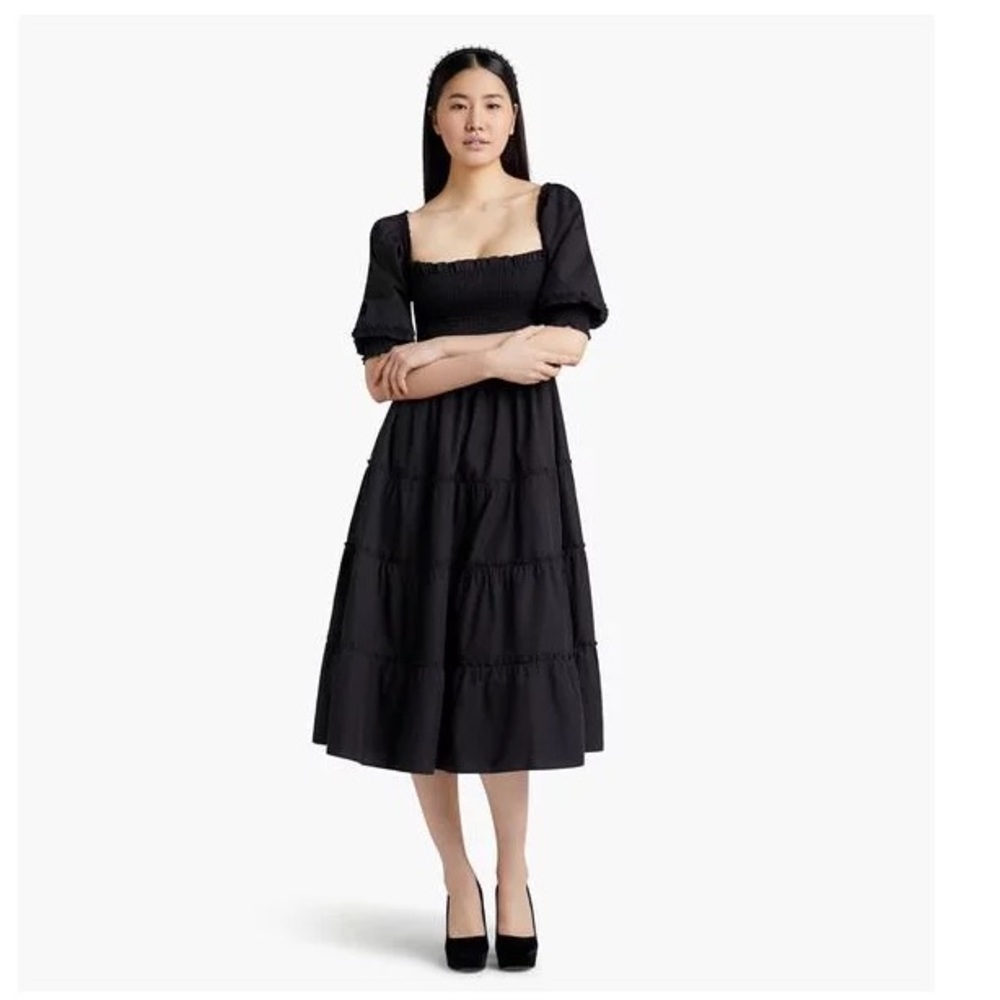 Hill House Nesli Nap Dress in Opaque Black Dot 🎀